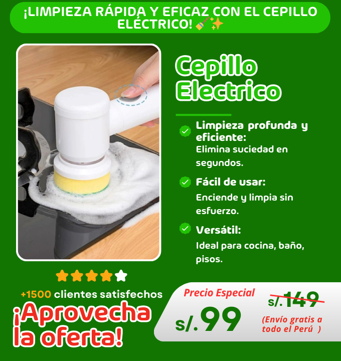 Cepillo de Limpieza Eléctrica